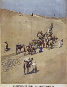 Return of Commander Jean-Baptiste Marchand, the last supply, illustration from 